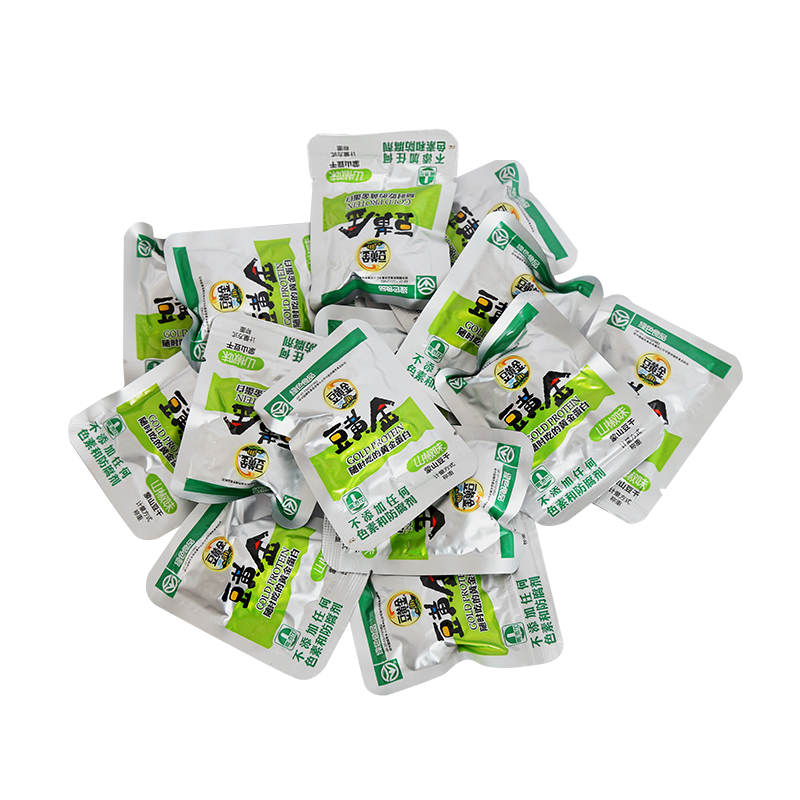 豆黄金豆干 手撕豆干500g小吃休闲山椒味豆干零食小包装散装500g/30袋*2组 黄色